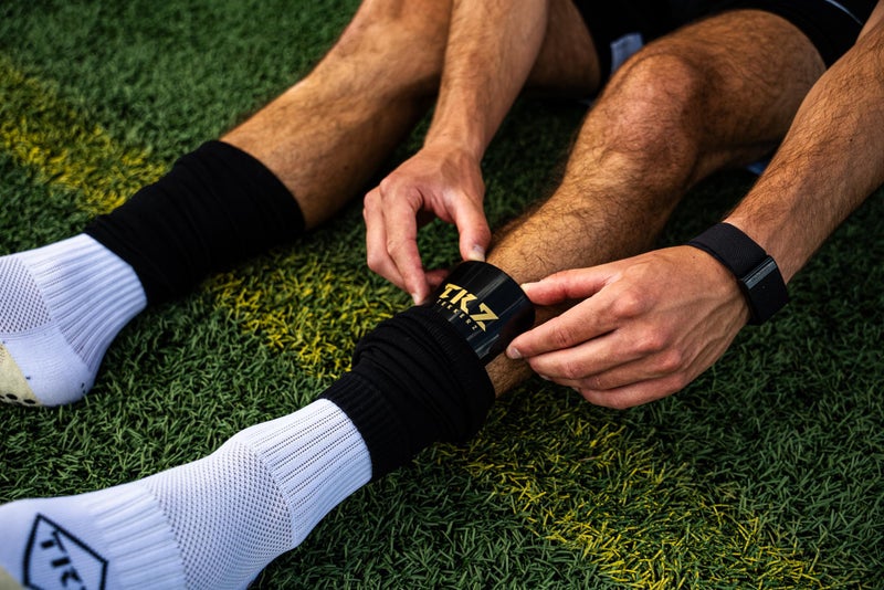 Tekkerz leg sleeve over 20 color variations compatible with grip socks for soccer, football, hockey, rugby athletic socks - Image 2